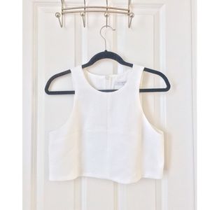 Black Halo White Crop Top